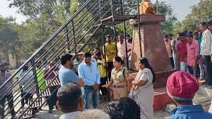 Garland of footwear placed around Ambedkar statue in K'taka; Dalits launch protest